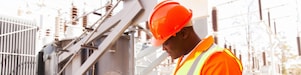 Man carrying out safety checks at a fuel distribution site in South Africa