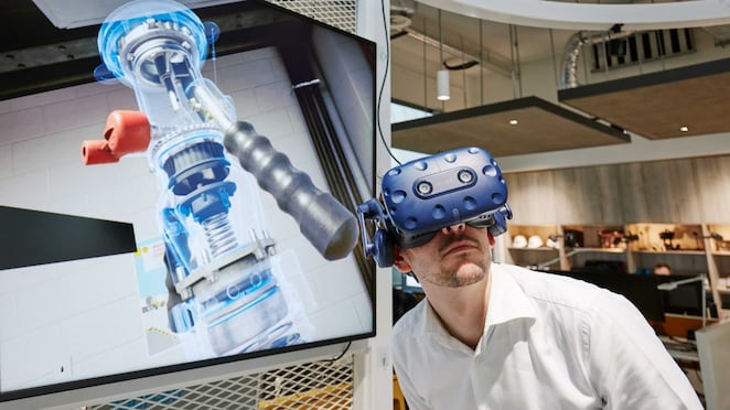 Digital tech with white man