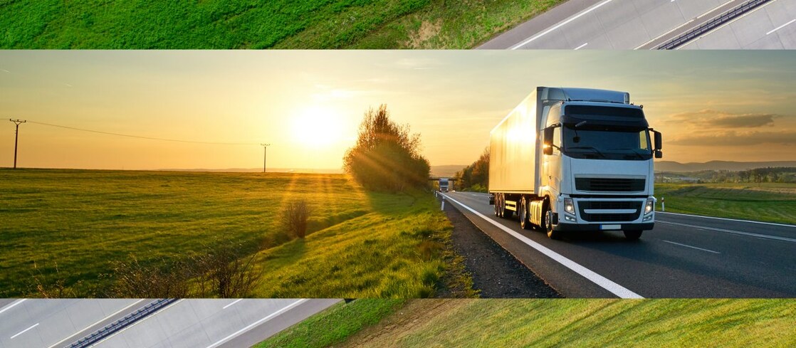 Truck on a highway