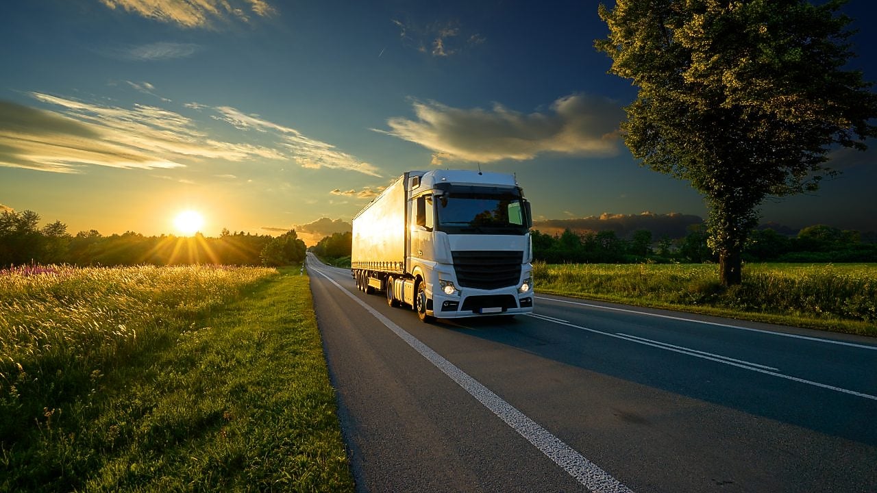 Truck on a highway