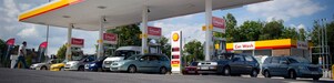 Shell station forecourt