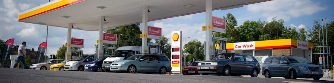Shell station forecourt