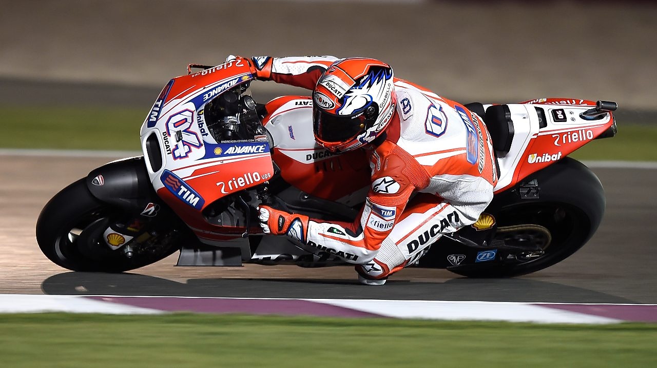 Ducati rider riding a motorbike