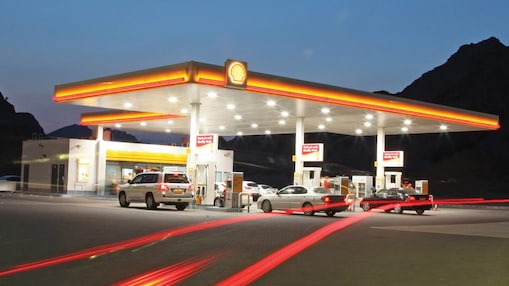 Shell station forecourt