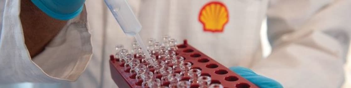 Scientist doing testing inside the lubricants lab