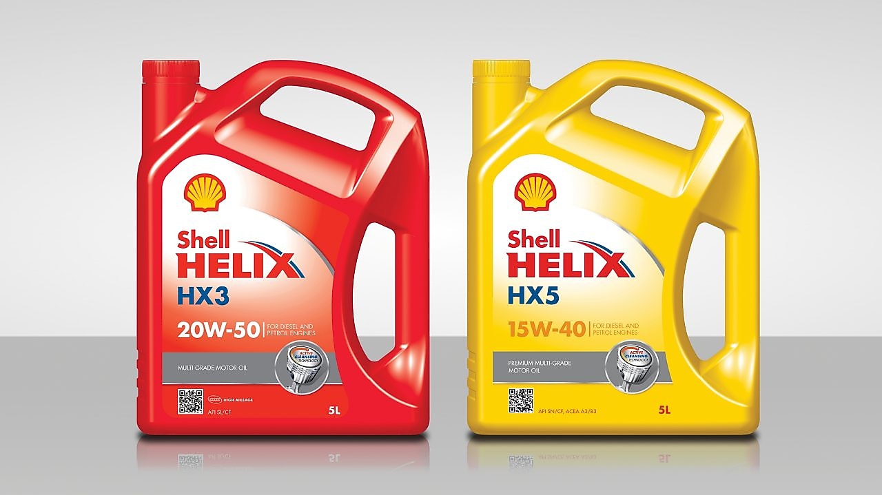 Shell Helix Mineral Motor Oils range
