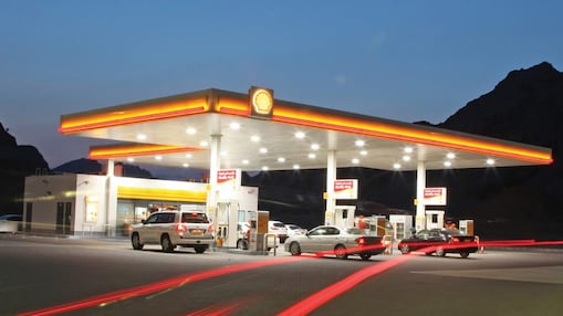 Shell station forecourt