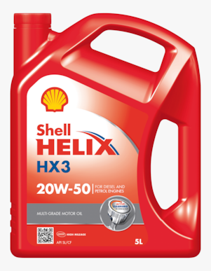 Packshot for Shell Helix HX3 20W-50